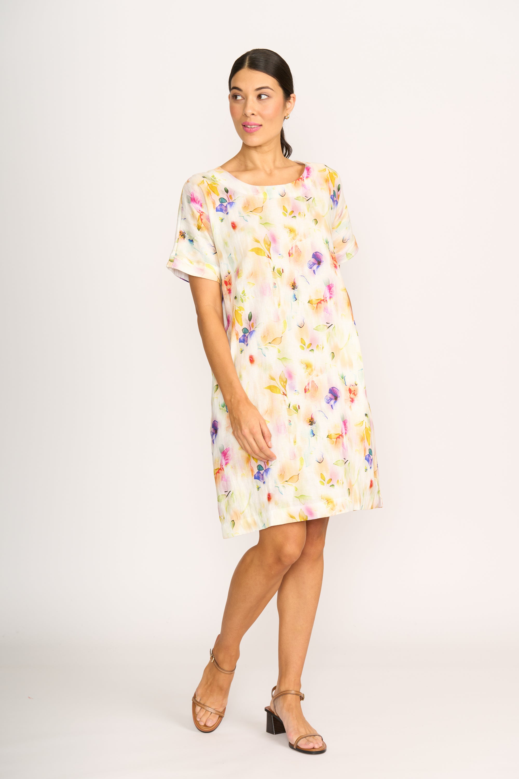 CONTRAST SHIFT DRESS