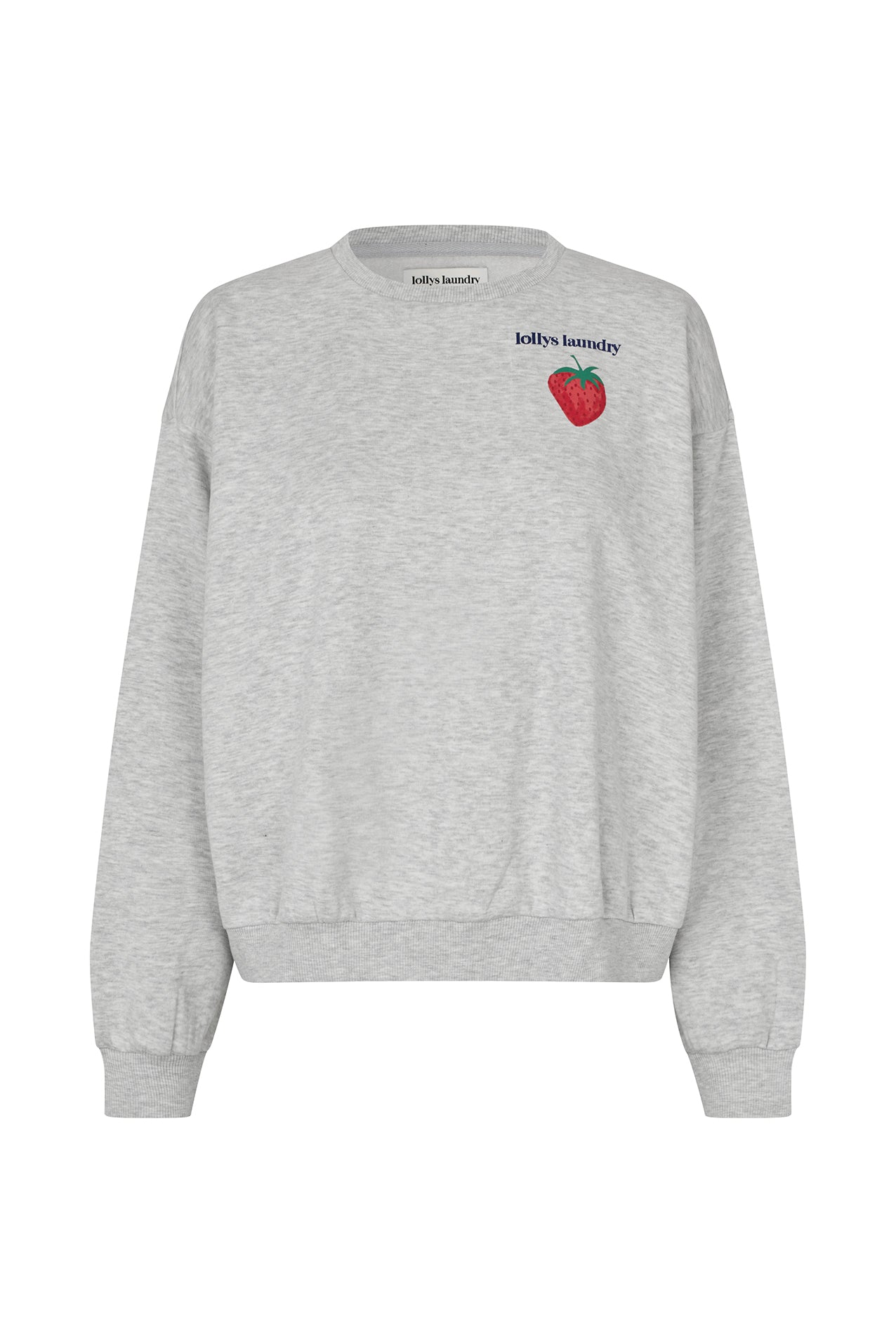 LOLLYS LAUNDRY SYDNEY STRAWBERRY SWEATSHIRT GREY