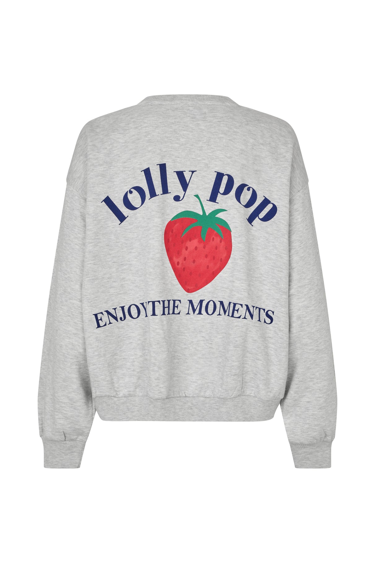 LOLLYS LAUNDRY SYDNEY STRAWBERRY SWEATSHIRT GREY