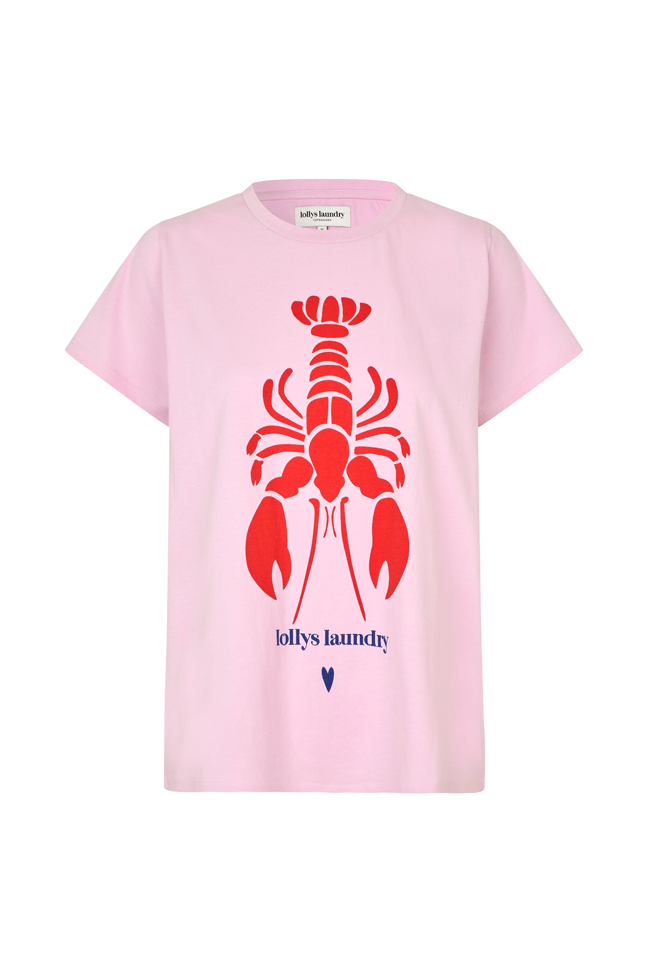 LOLLYS LAUNDRY ROMA LOBSTER TEE COTTON PINK AND RED TOP