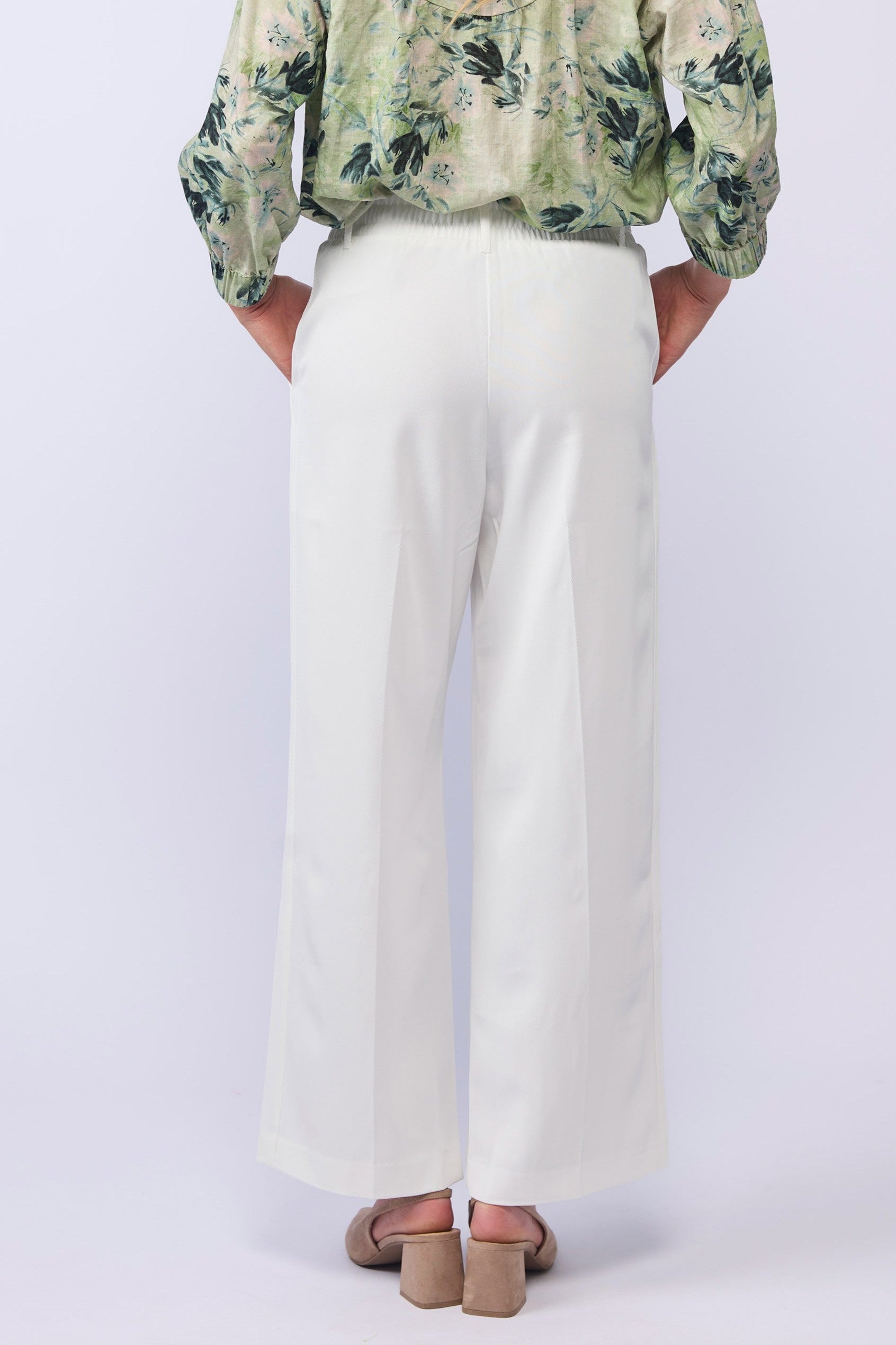 DRAMA LAKE PANT WHITE PANT WIDE LEG PANT TROUSER DRAWSTRING EVERYDAY DAY EVENING PANT ELASTIC WAISTBAND
