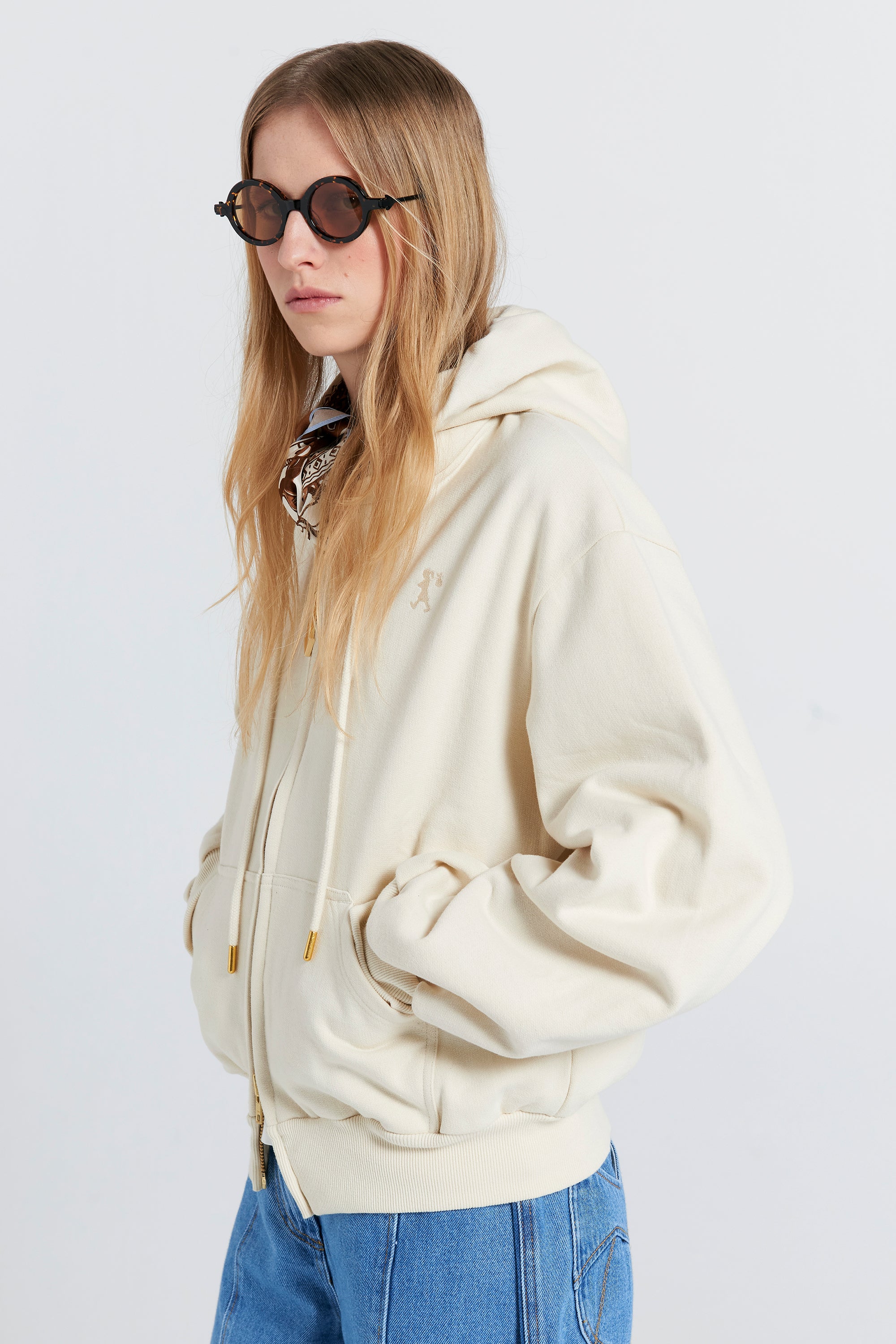 ROCKING HORSE CROPPED OVERSIZED HOODIE
