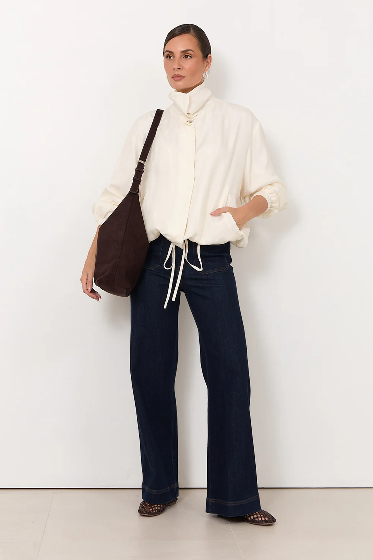 ADORNE AUDE JACKET CREAM IVORY CUPRO VISCOSE
