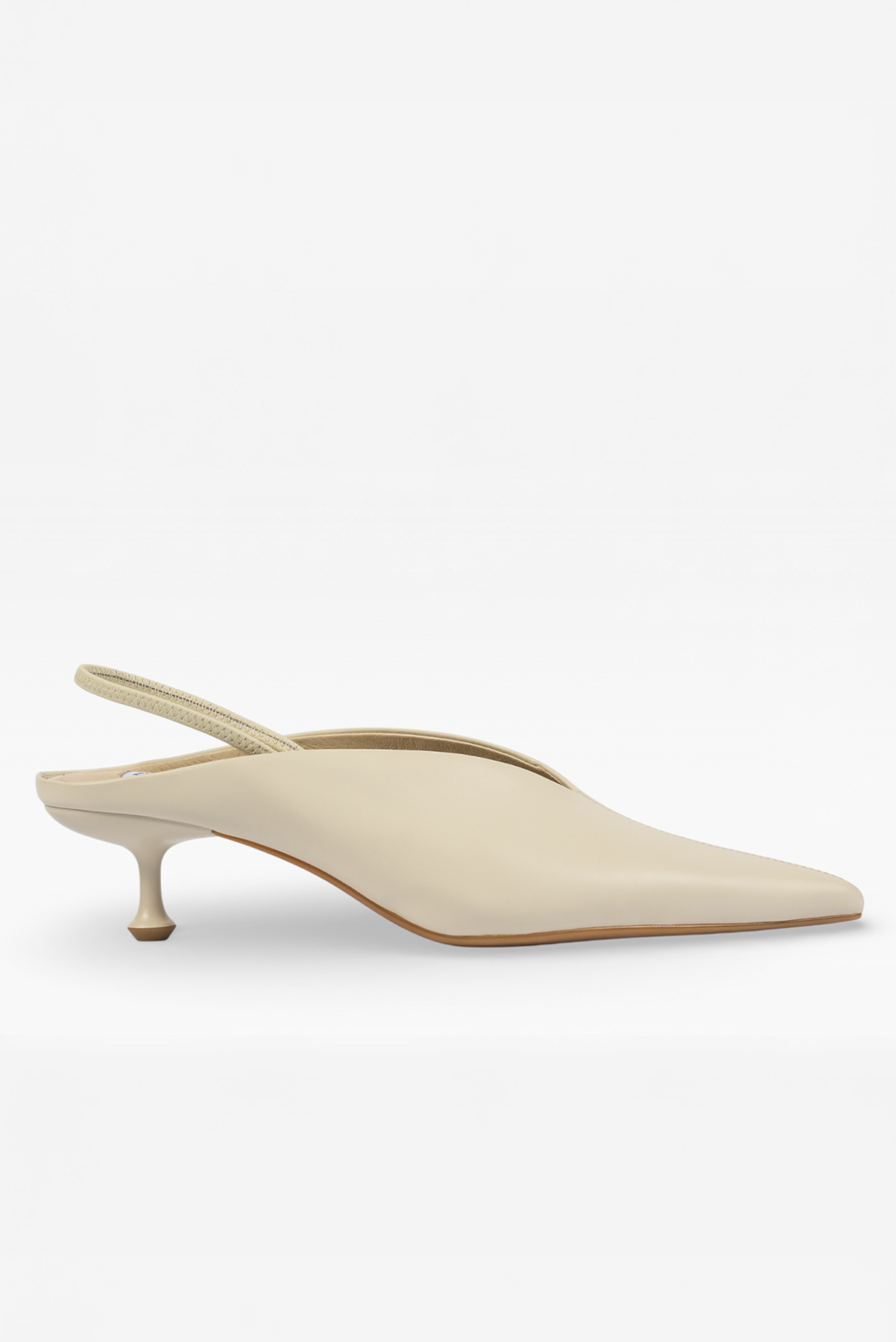 ZOE KRATZMANN AURORA HEEL PARCHMENT LEATHER IVORY
