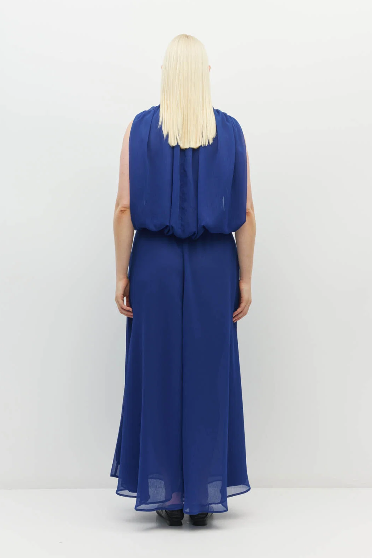 JULIETTE HOGAN ALDEN DRESS POLYESTER COBALT BLUE MAXI GOWN