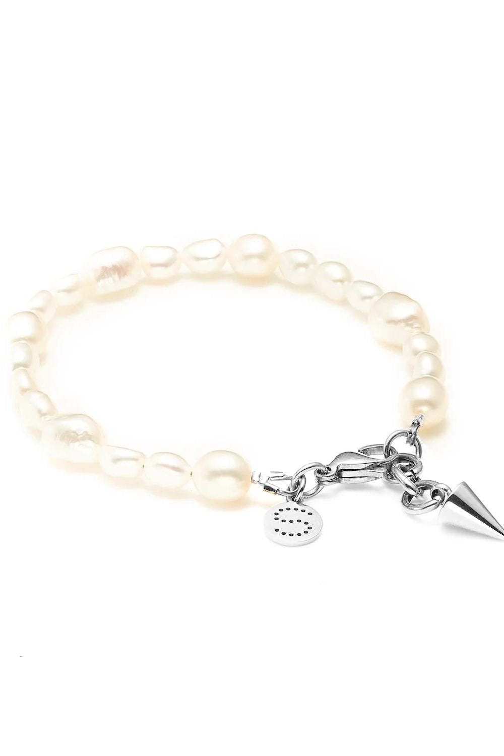 SILK AND STEEL ALLURE NECKLACE SILVER PEARL BRACELET PEARL BRACELET FRESHWATER PEARL BAROQUE PEARL PEARL JEWELLERY SILVER BRACELET SILVER CHAIN CHARM BRACELET SPIKE CHARM STATEMENT BRACELET STACKING BRACELET BRACELET STACK EVERYDAY BRACELET MINIMAL STYLE CLASSIC STYLE MODERN JEWELLERY LUXE STYLE ELEGANT STYLE TIMELESS STYLE SILVER JEWELLERY SILVER ACCESSORIES STAINLESS STEEL WATERPROOF JEWELLERY POLISHED FINISH PREMIUM JEWELLERY WOMENS JEWELLERY GIFT IDEA NATURAL PEARL LUXURY STYLE