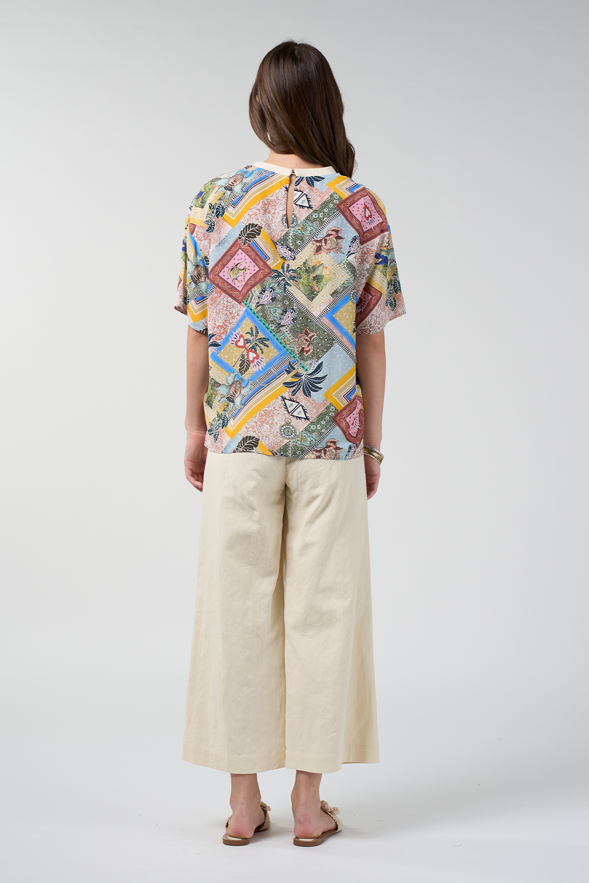 LOOBIES STORY CEYLON TOP MULTI PRINT VISCOSE TEE