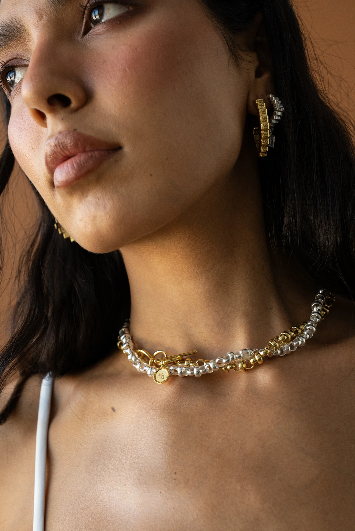 MOUNTAIN AND MOON CHARLOTTE NECKLACE GOLD CHAIN NECKLACE JEWELLERY