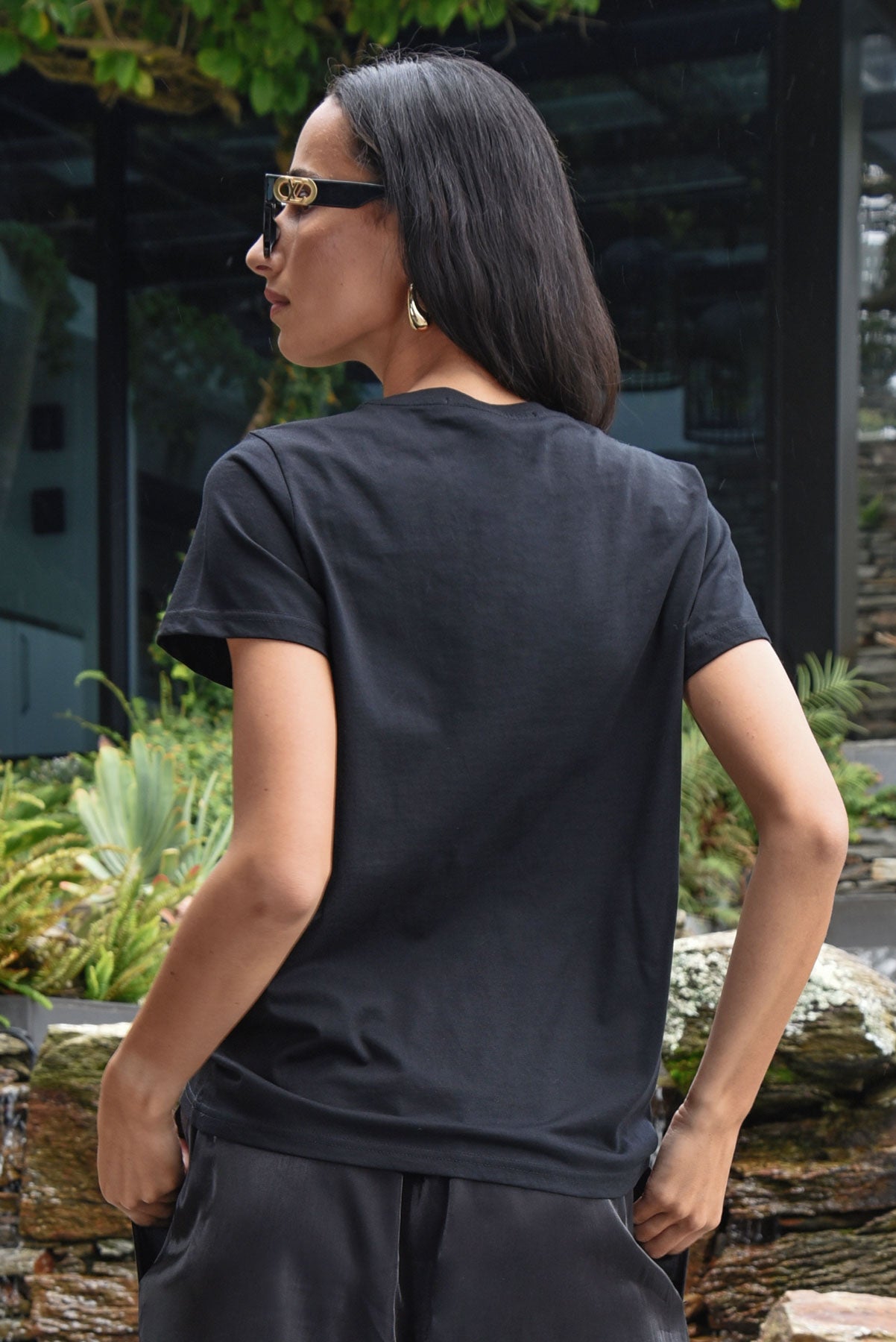 COOPER JUST TO SAVE LACE TSHIRT BLACK LACE COTTON TEE