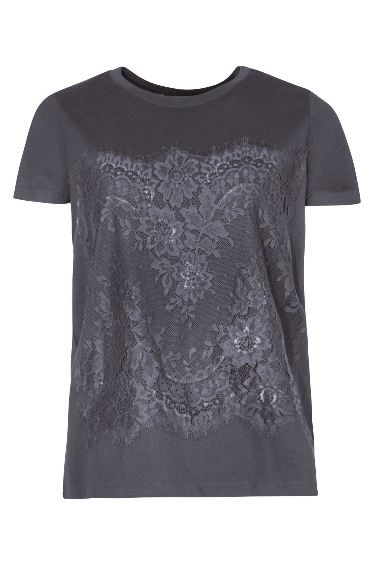 COOPER JUST TO SAVE LACE TSHIRT BLACK LACE COTTON TEE