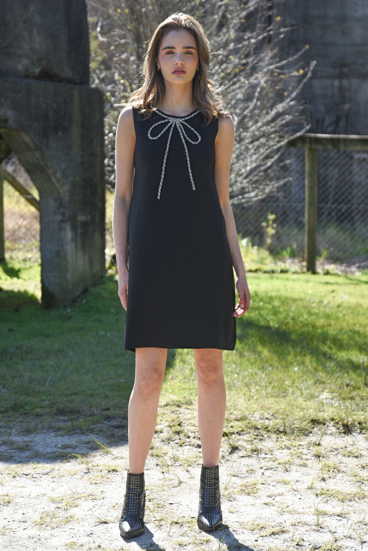 LITTLE BOW PEEK DRESS