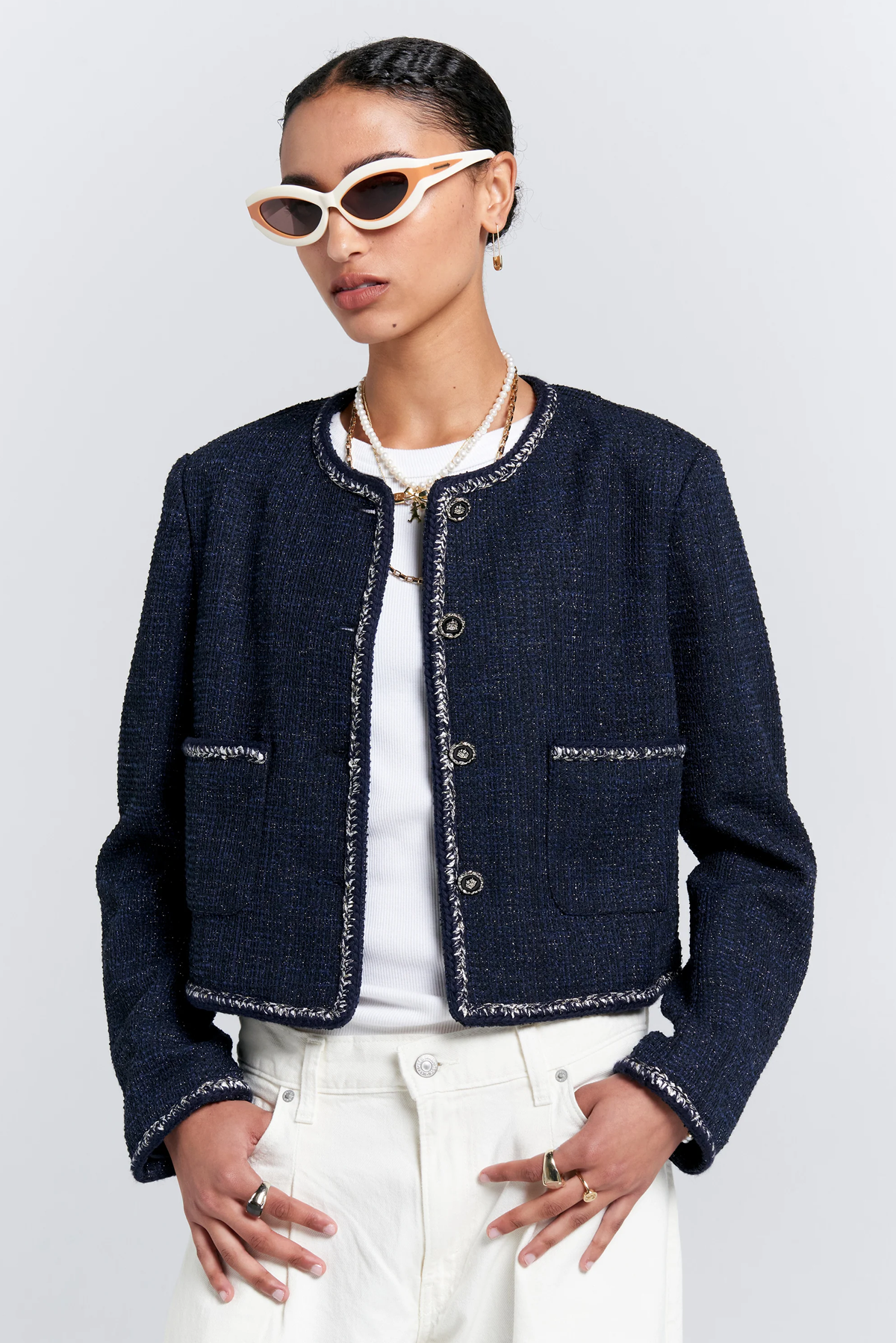 CROPPED BOUCLE JACKET