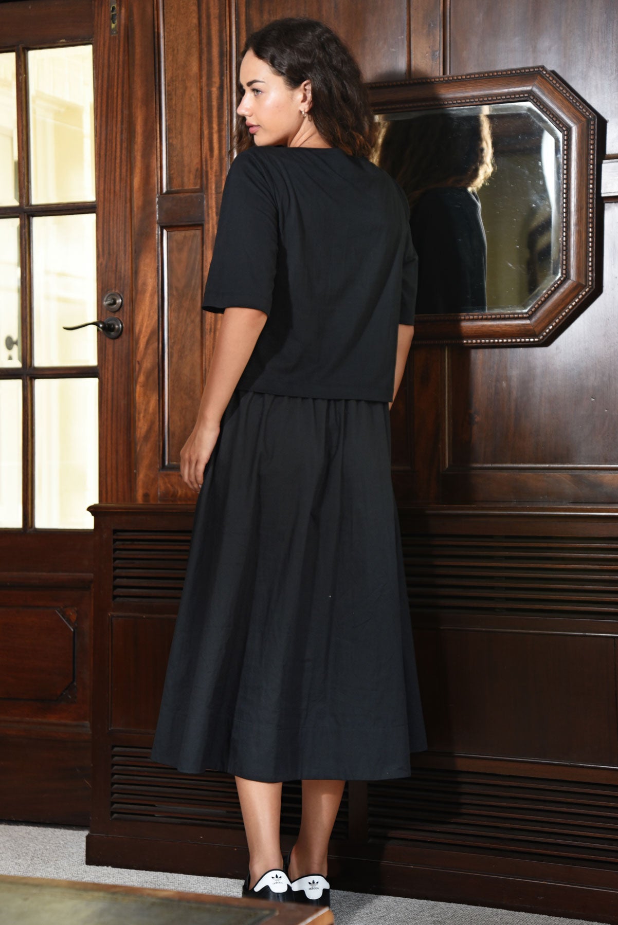 CURATE PERFECT COMBINATION DRESS BLACK COTTON DRESS
