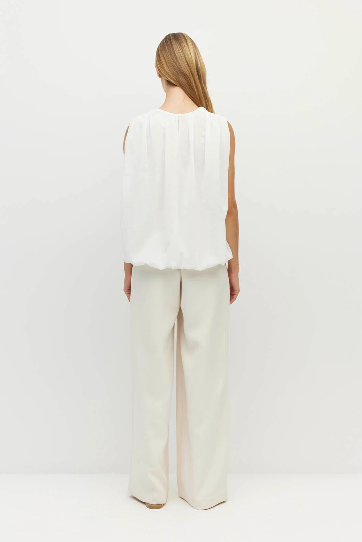 JULIETTE HOGAN CALDER TOP POLYESTER WHITE