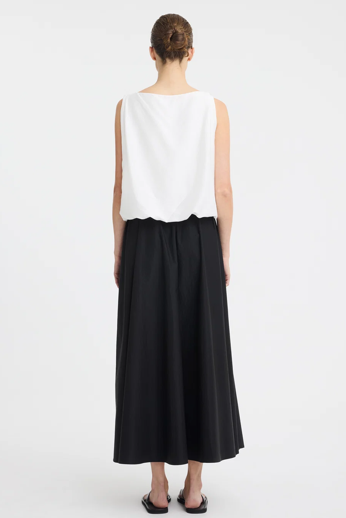 MORRISON CELINE BUBBLE TOP MODAL VISCOSE SILK BLACK WHITE