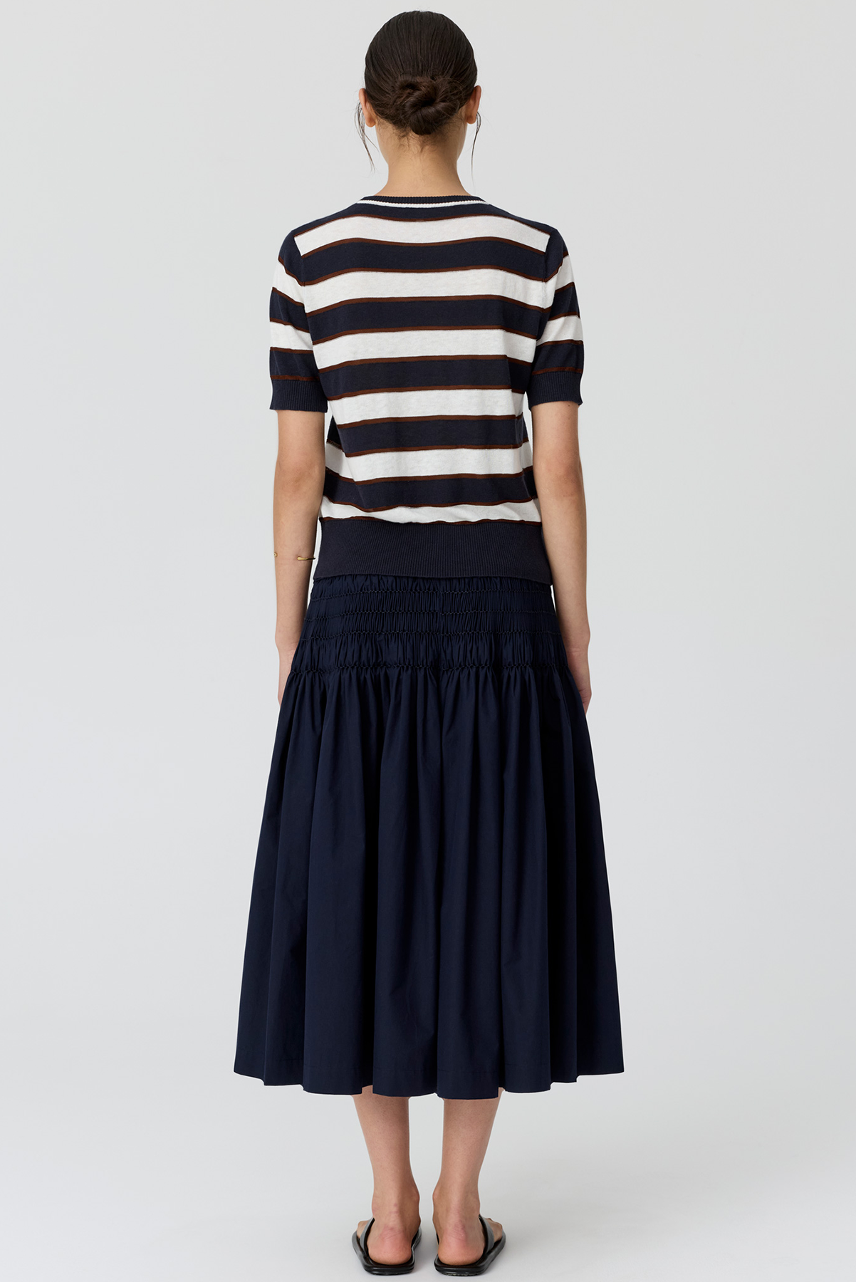 POL DARCEY STRIPE KNIT TEE KNIT COTTON BLACK PINK NAVY INK