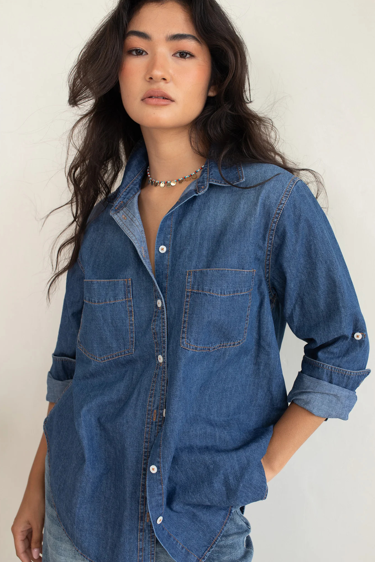 DENIM DARK WASH SHIRT