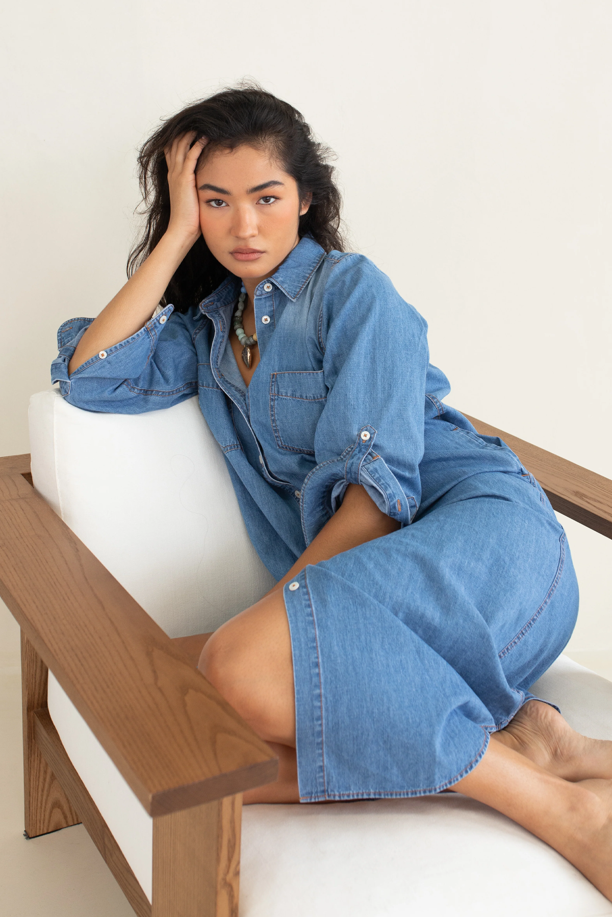 DENIM SHIRT DRESS