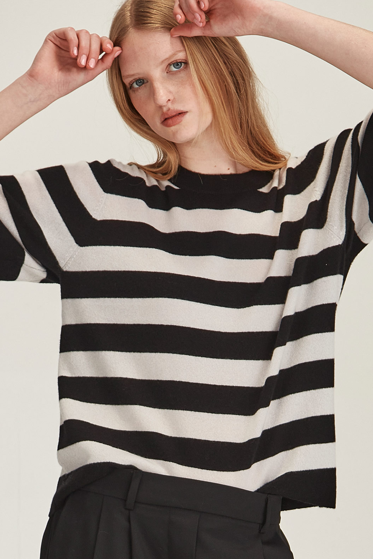 EMI STRIPED CASHMERE TEE