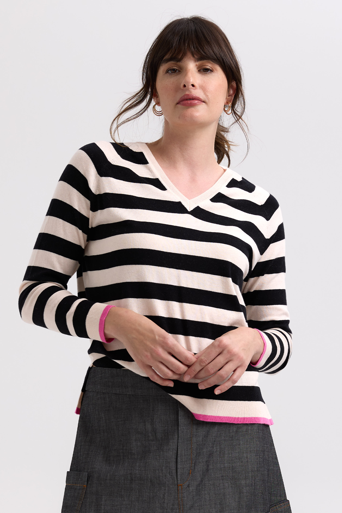 ESSENTIAL STRIPE SWEATER