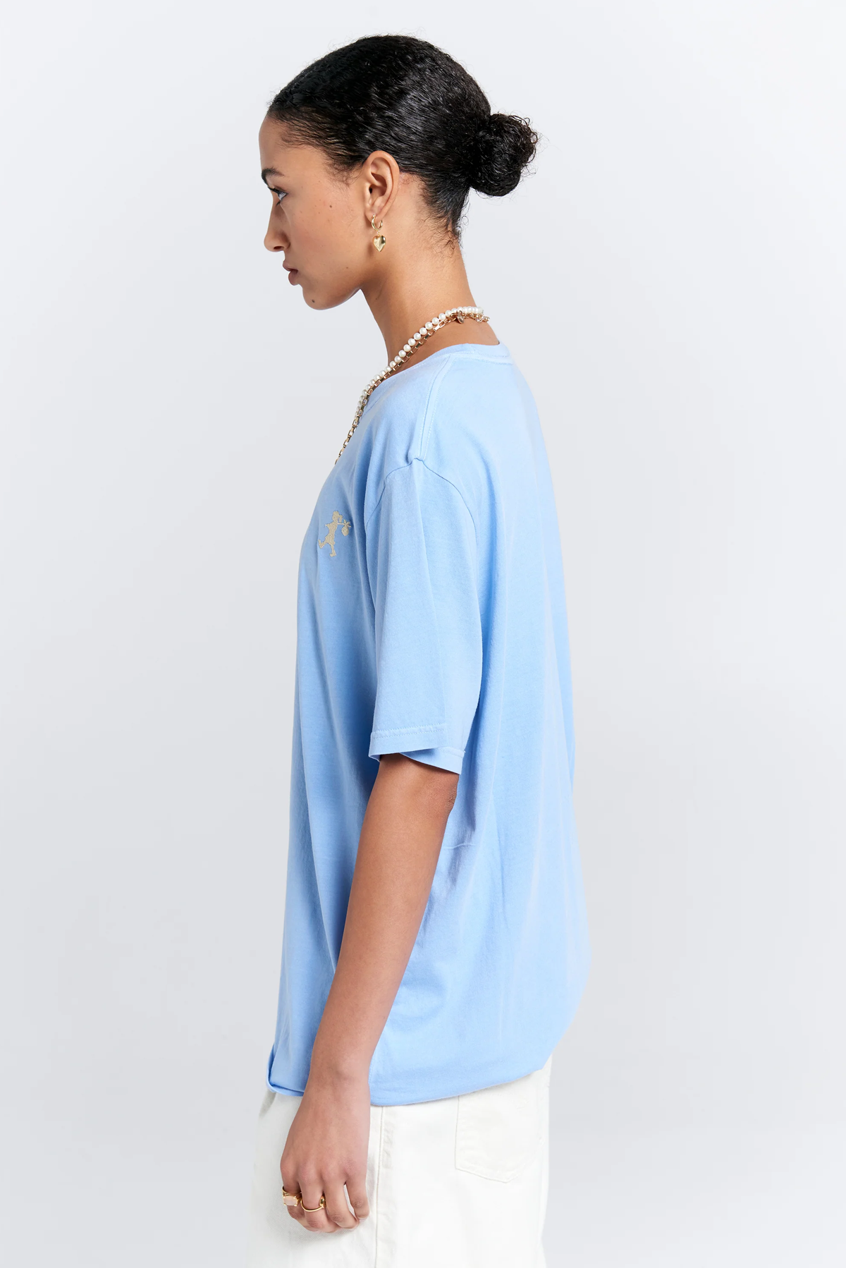 EMBROIDERED RUNAWAY GIRLORGANIC COTTON TSHIRT