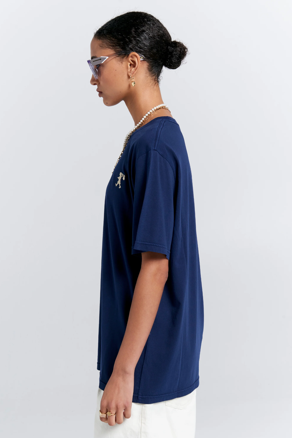 EMBROIDERED RUNAWAY GIRLORGANIC COTTON TSHIRT