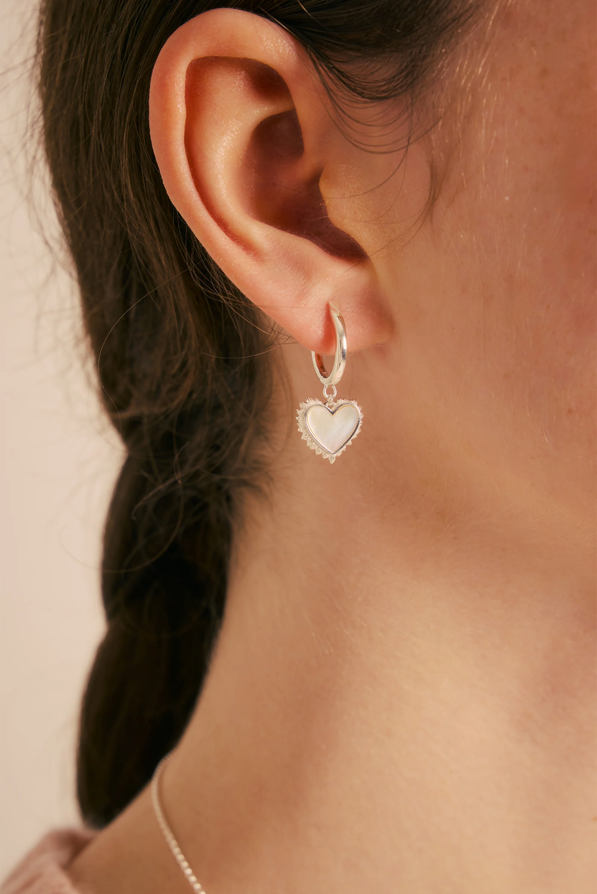 FLAMING MOTHER OF PEARL HOOPS