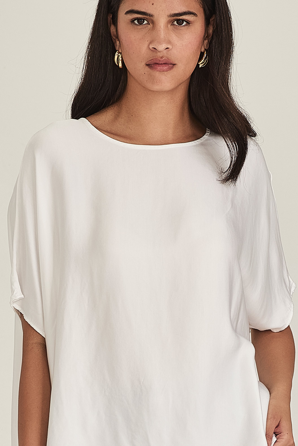 SILLS GABBIE SOHO TOP VISCOSE RAYON NAVY WHITE