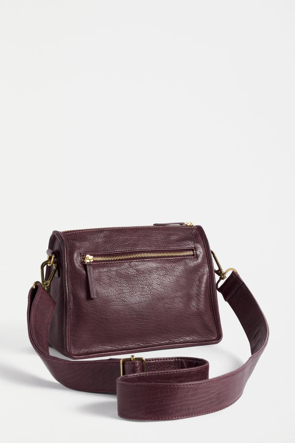 ELK HALBEN CROSSBODY BAG BORDEAUX REMNANT LEATHER BURGUNDY