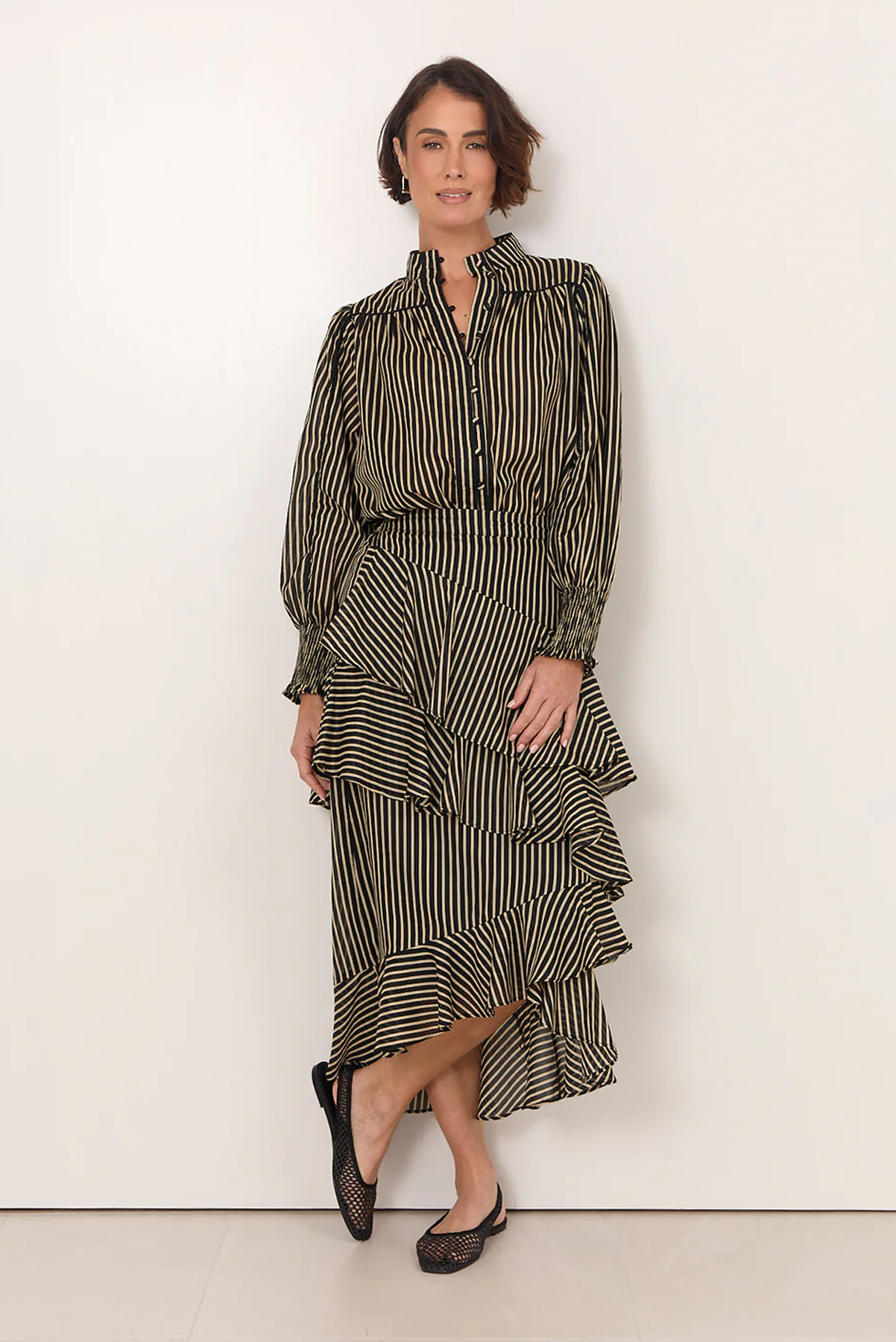 ADORNE HAYLEY SHIRT COTTON STRIPE