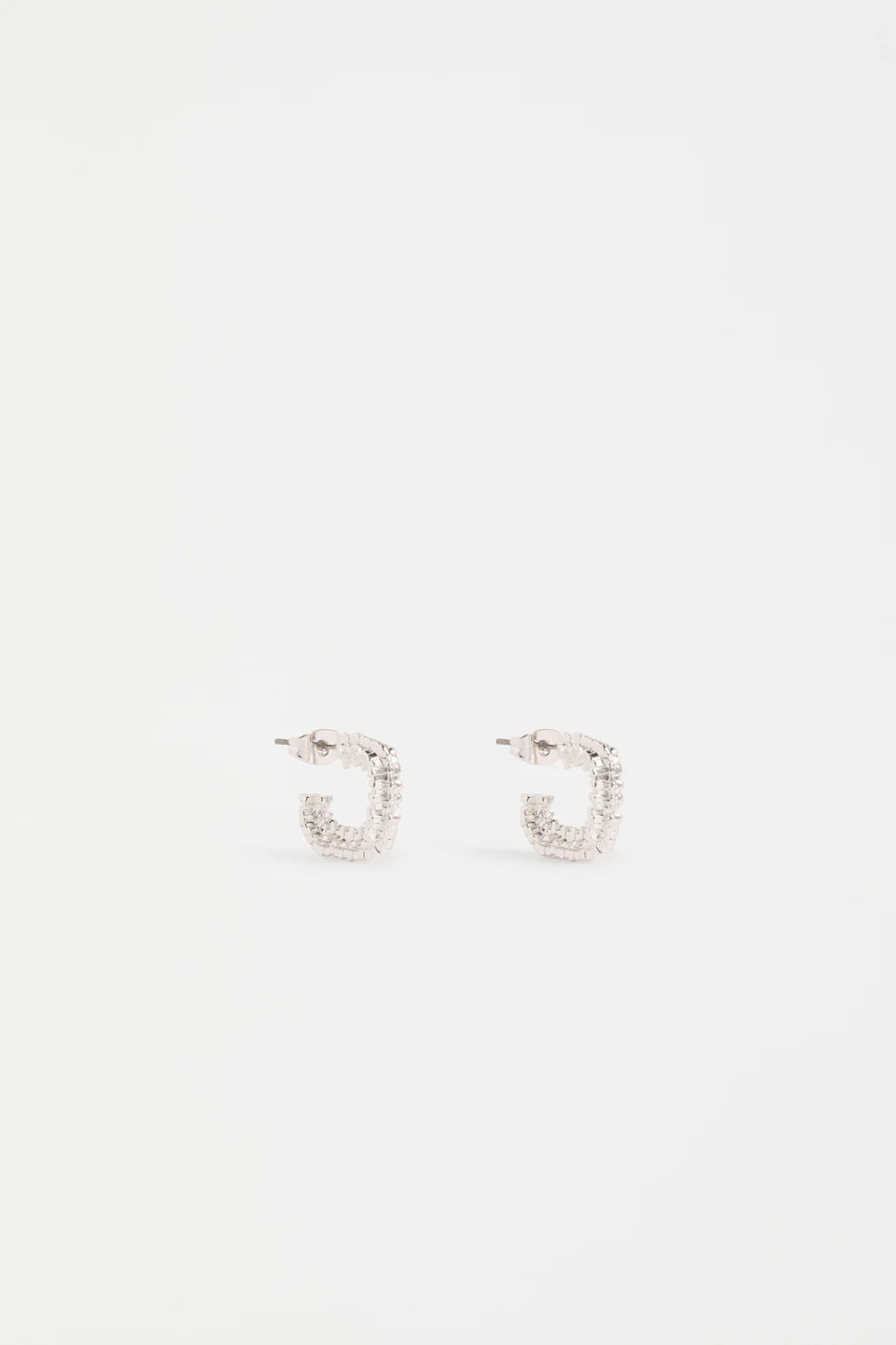 ELK HIVA MINI HOOP EARRING GOLD SLIVER TEXTURED EARRING