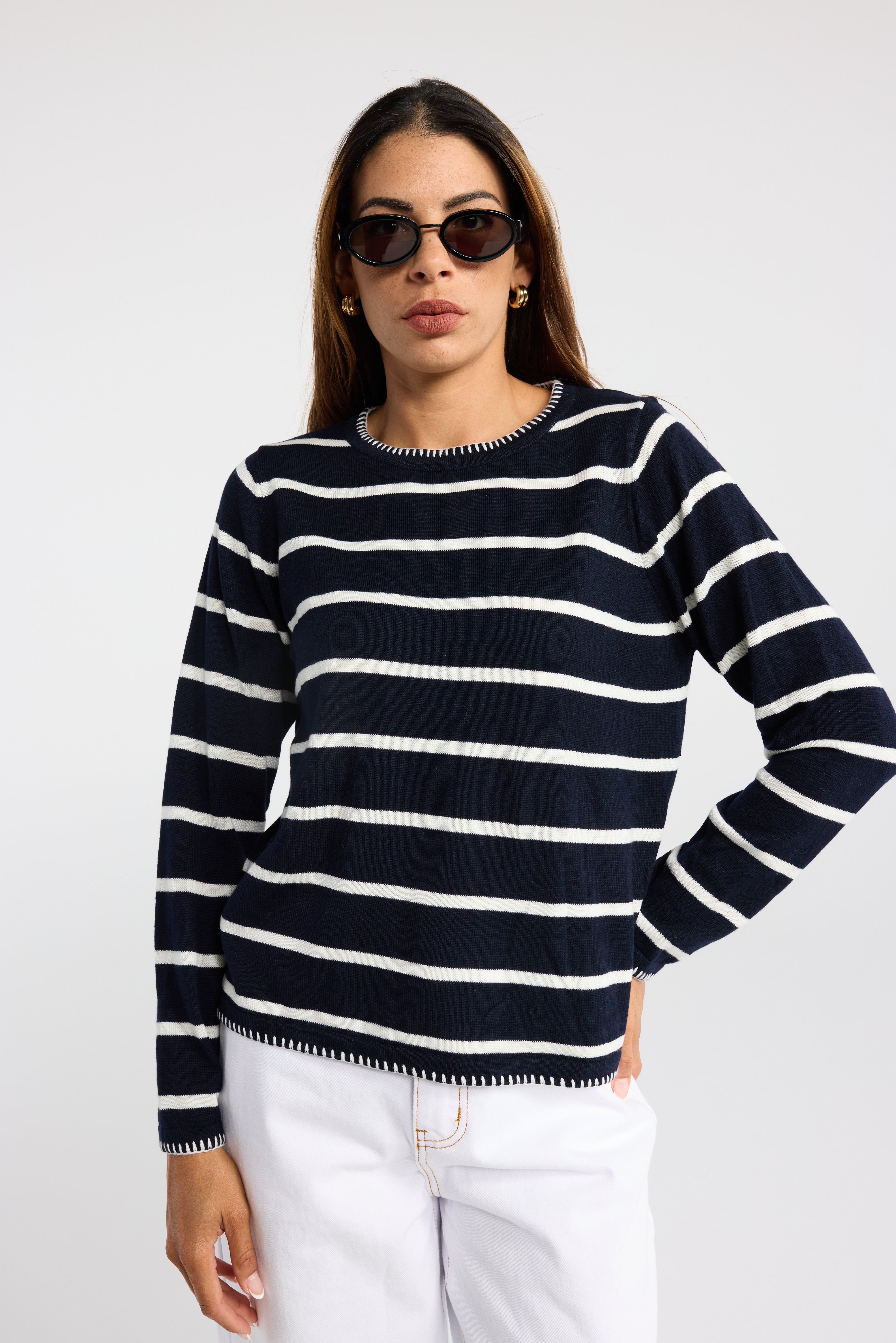 LINEAR KNIT TOP