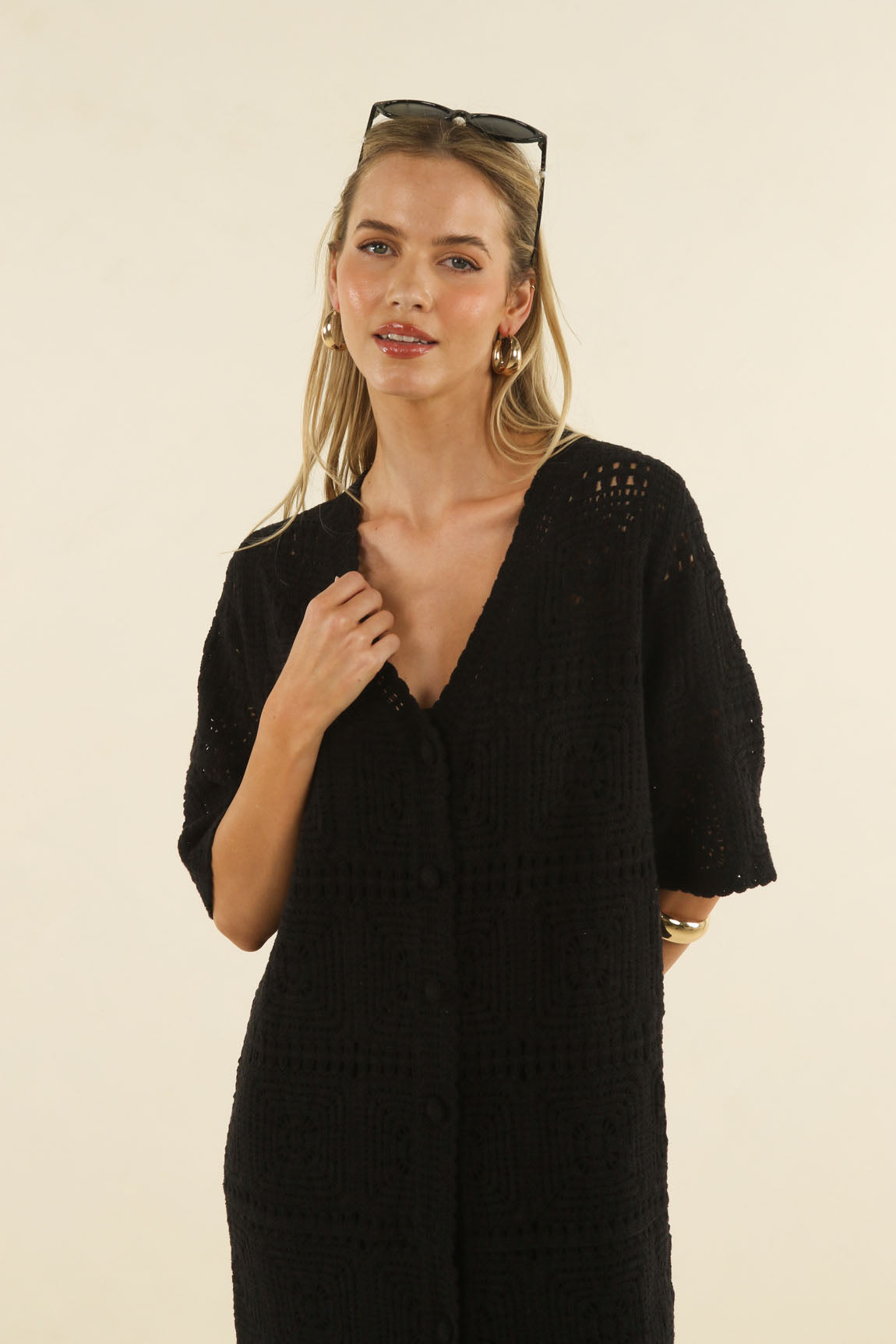 HUMIDITY CROCHET DYLAN DRESS CREAM