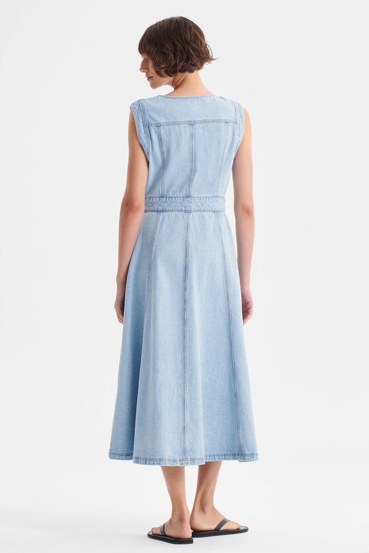 HUDSON DENIM MIDI DRESS