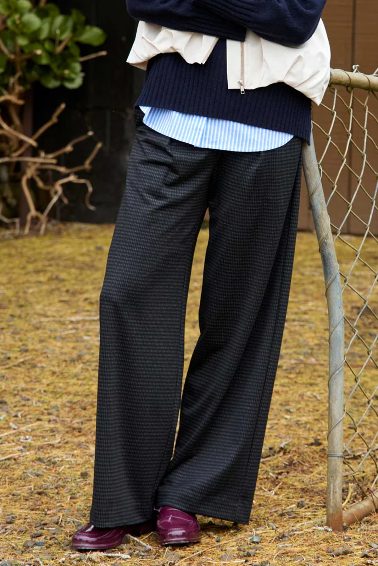 KELSEY CHECK WIDE LEG