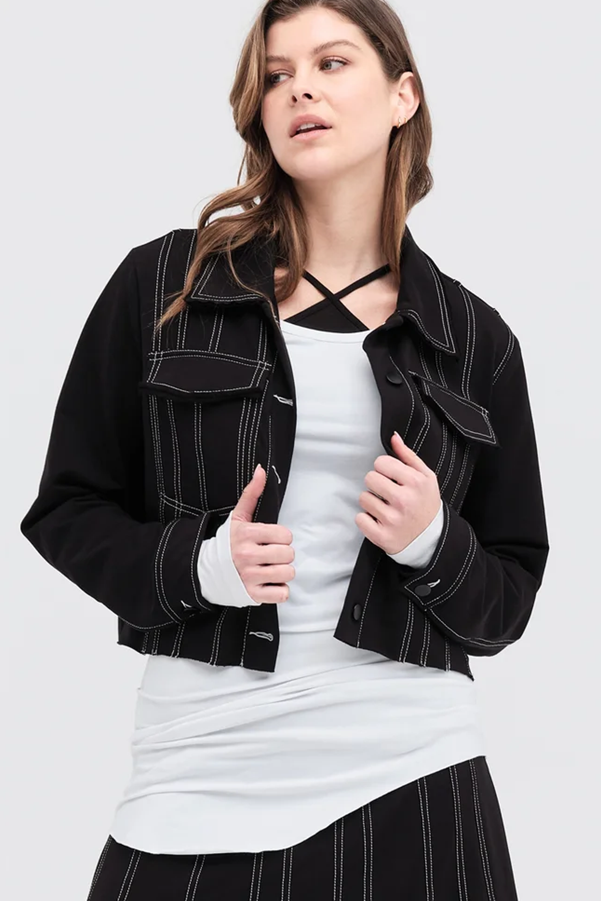 KNIT OPPOSITION JACKET