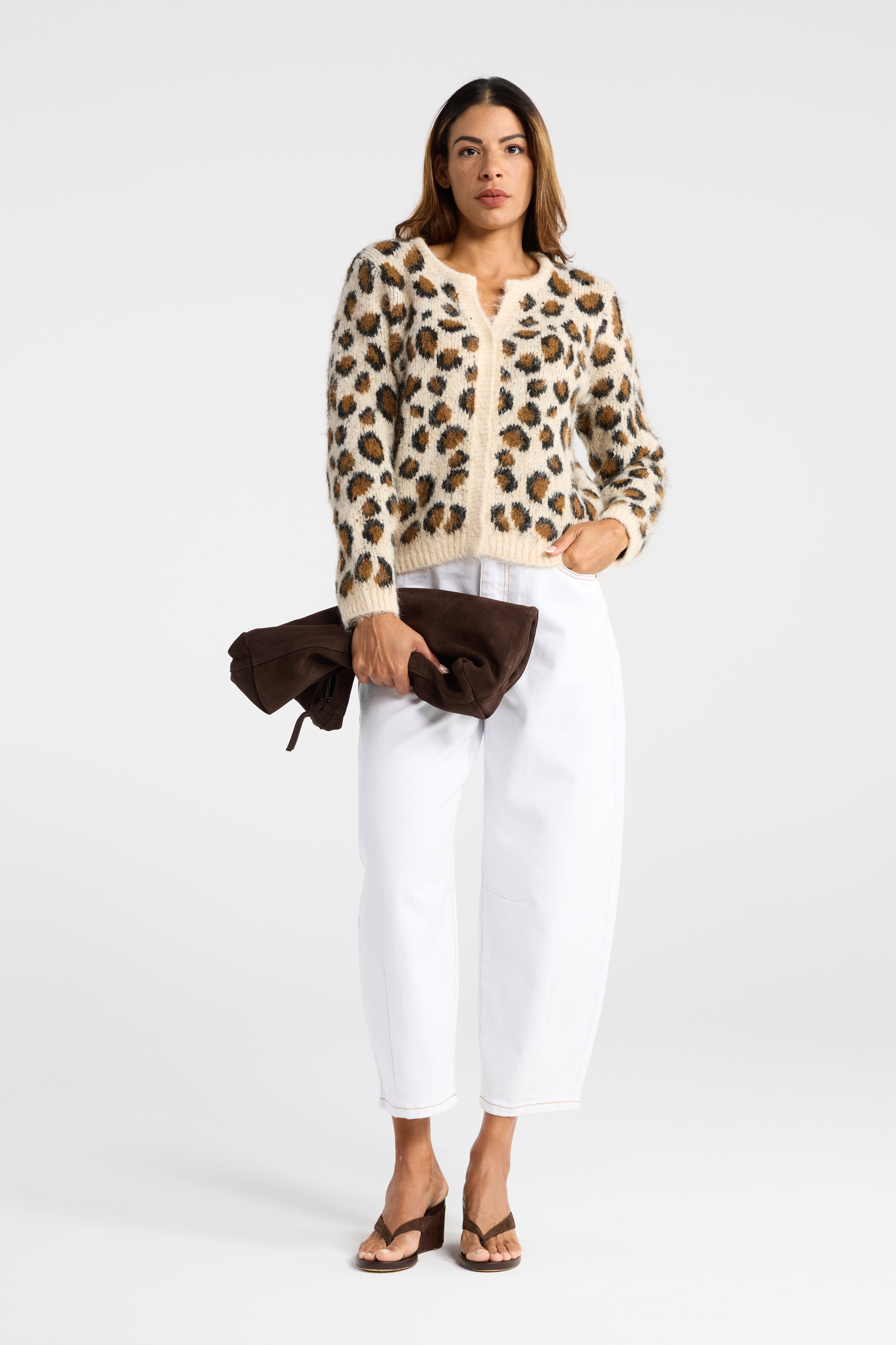 LEOPARD CARDI