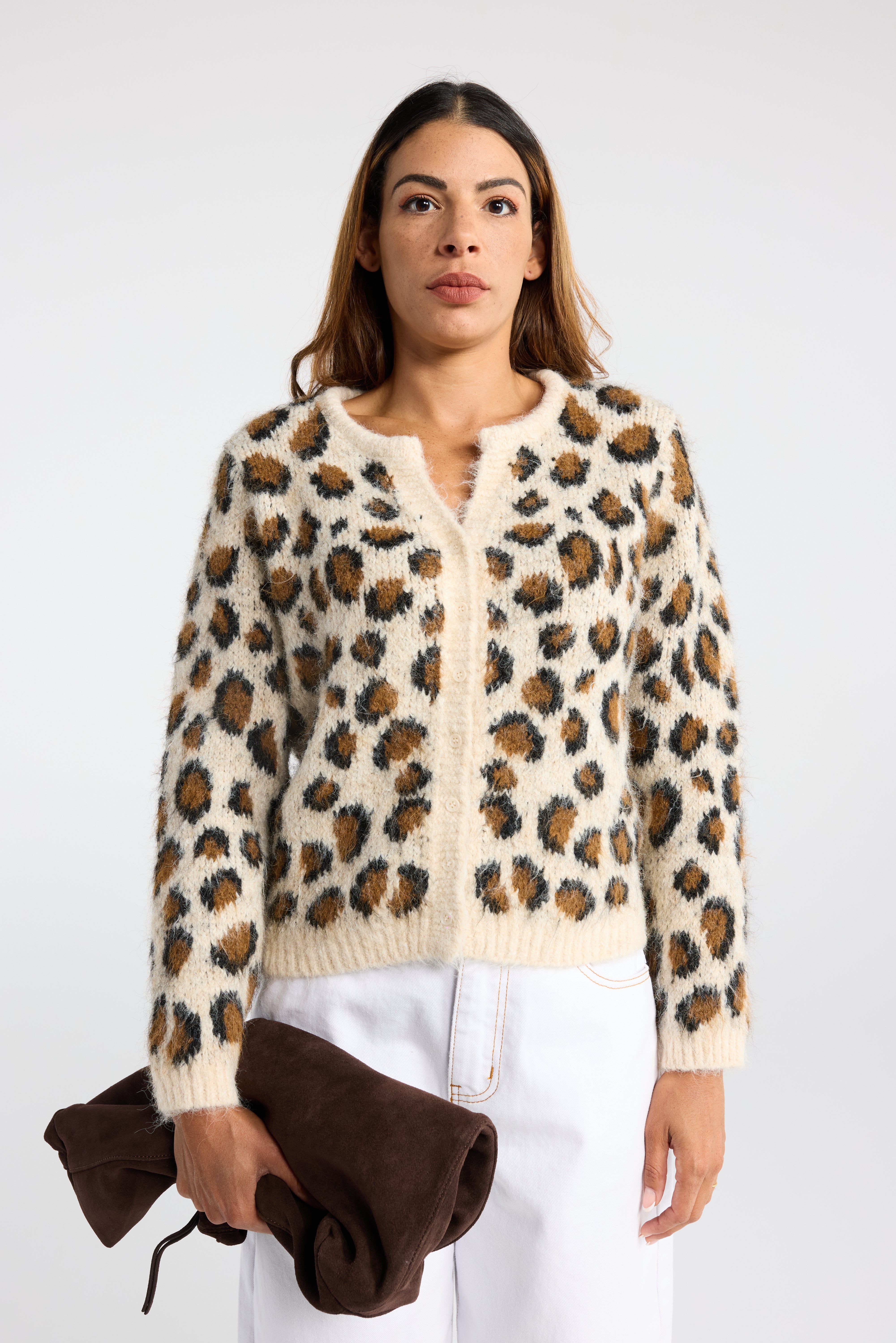 LEOPARD CARDI