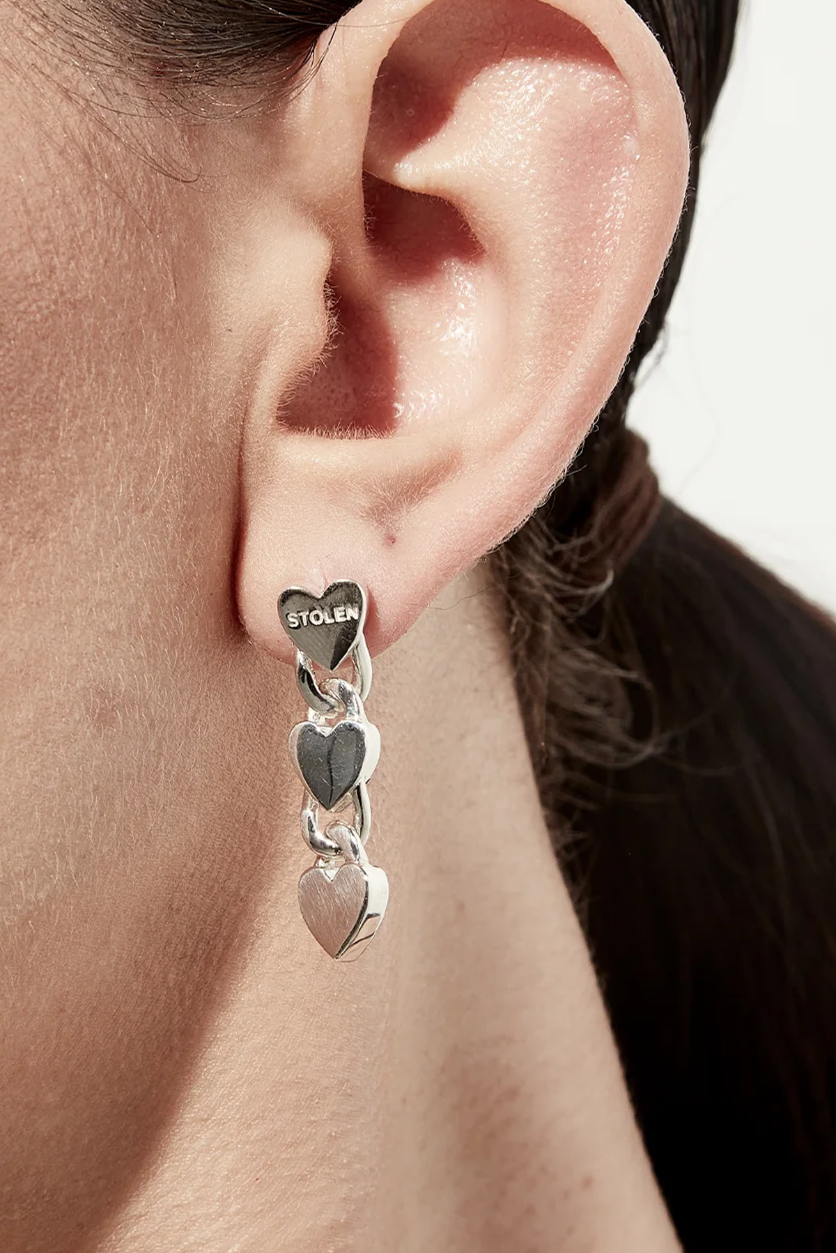 LOVE CHAIN DROP EARRINGS