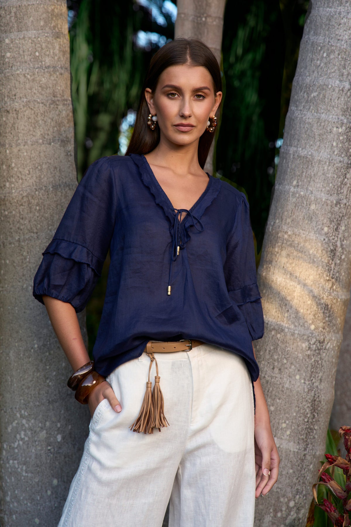WATERLILLY BLOUSE INDIGO