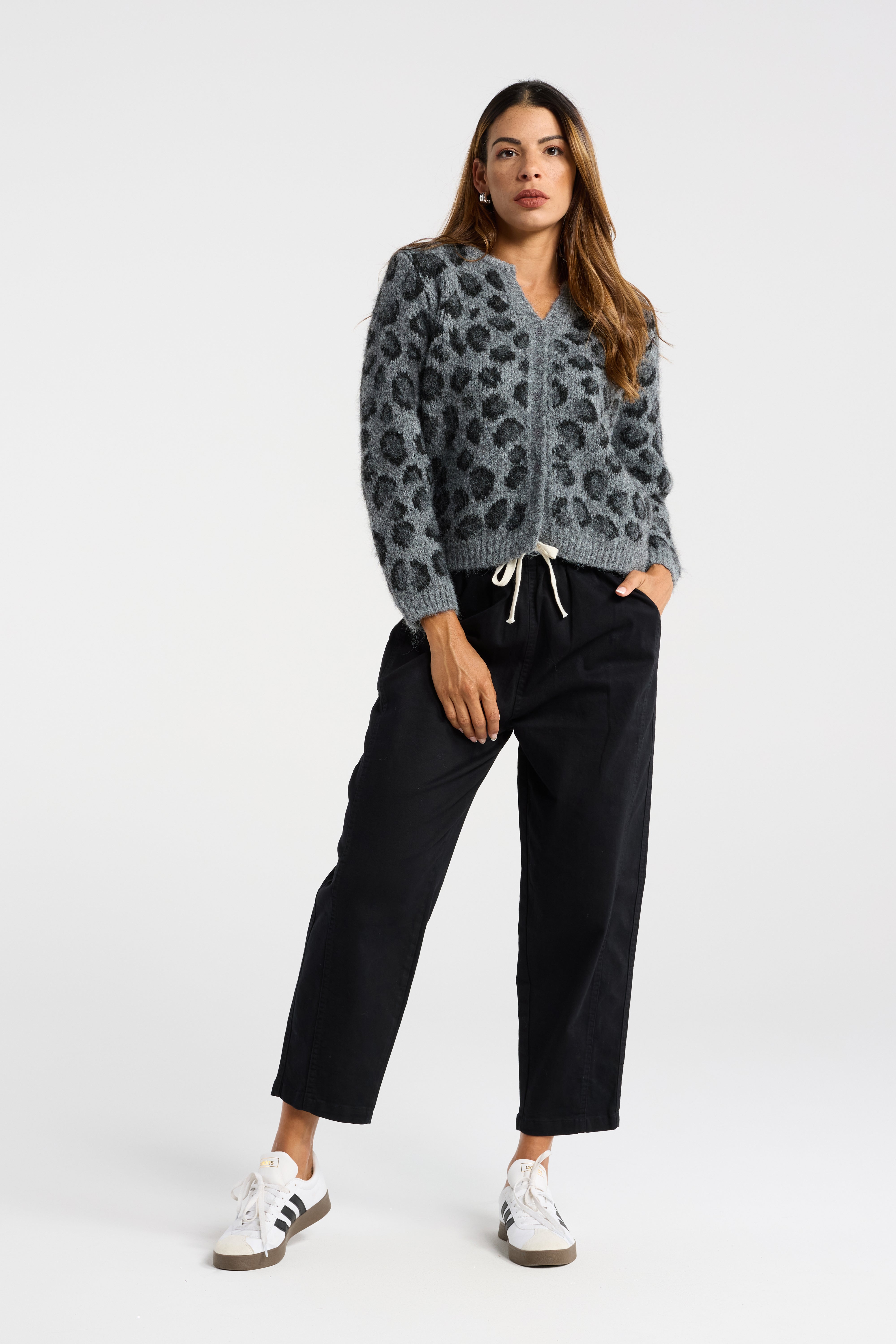 LEOPARD CARDI
