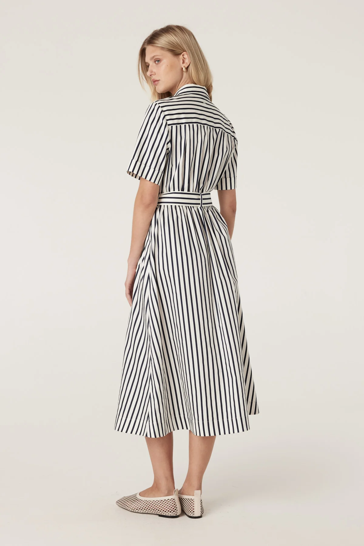 LINA STRIPE SHIRT DRESS