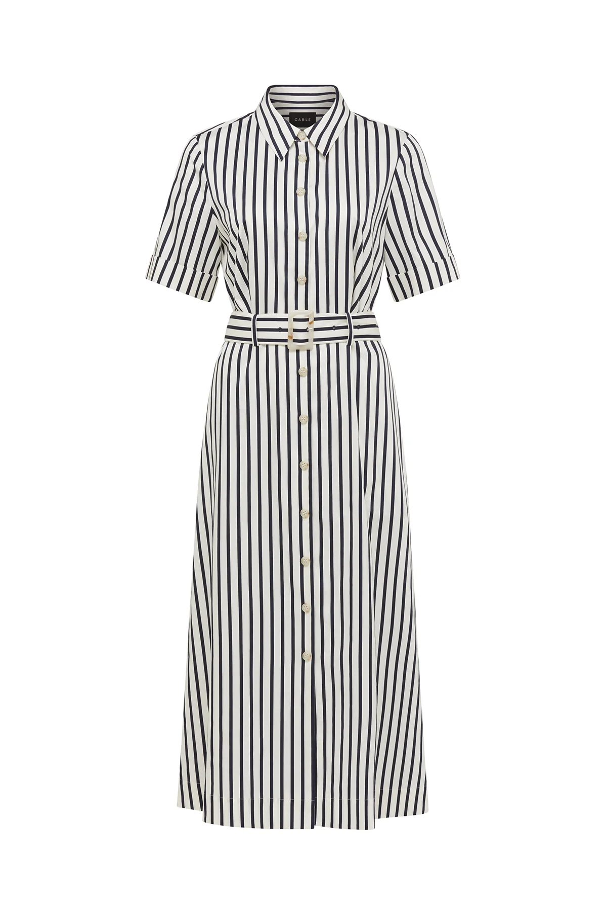 LINA STRIPE SHIRT DRESS
