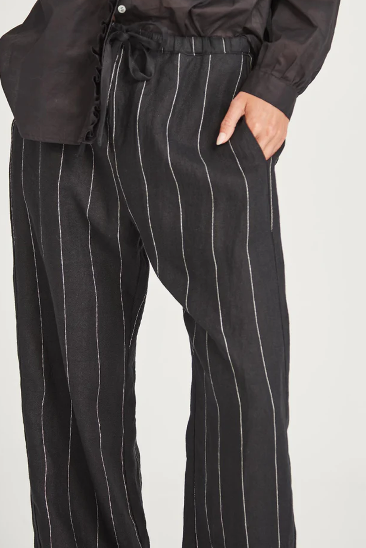 LINEN STRIPE BENNETT PANT