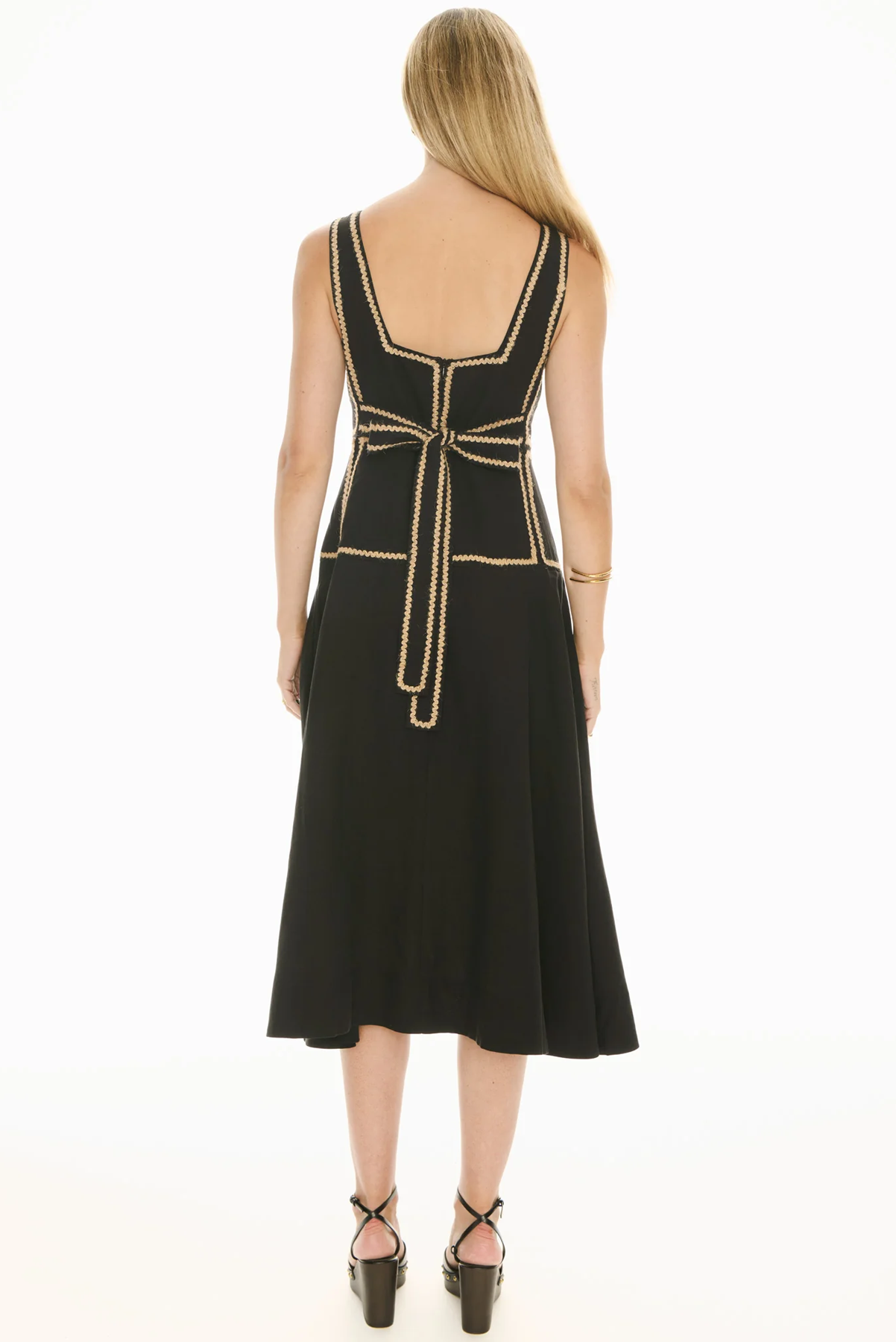 MARLIN RAFFIA TRIM DRESS