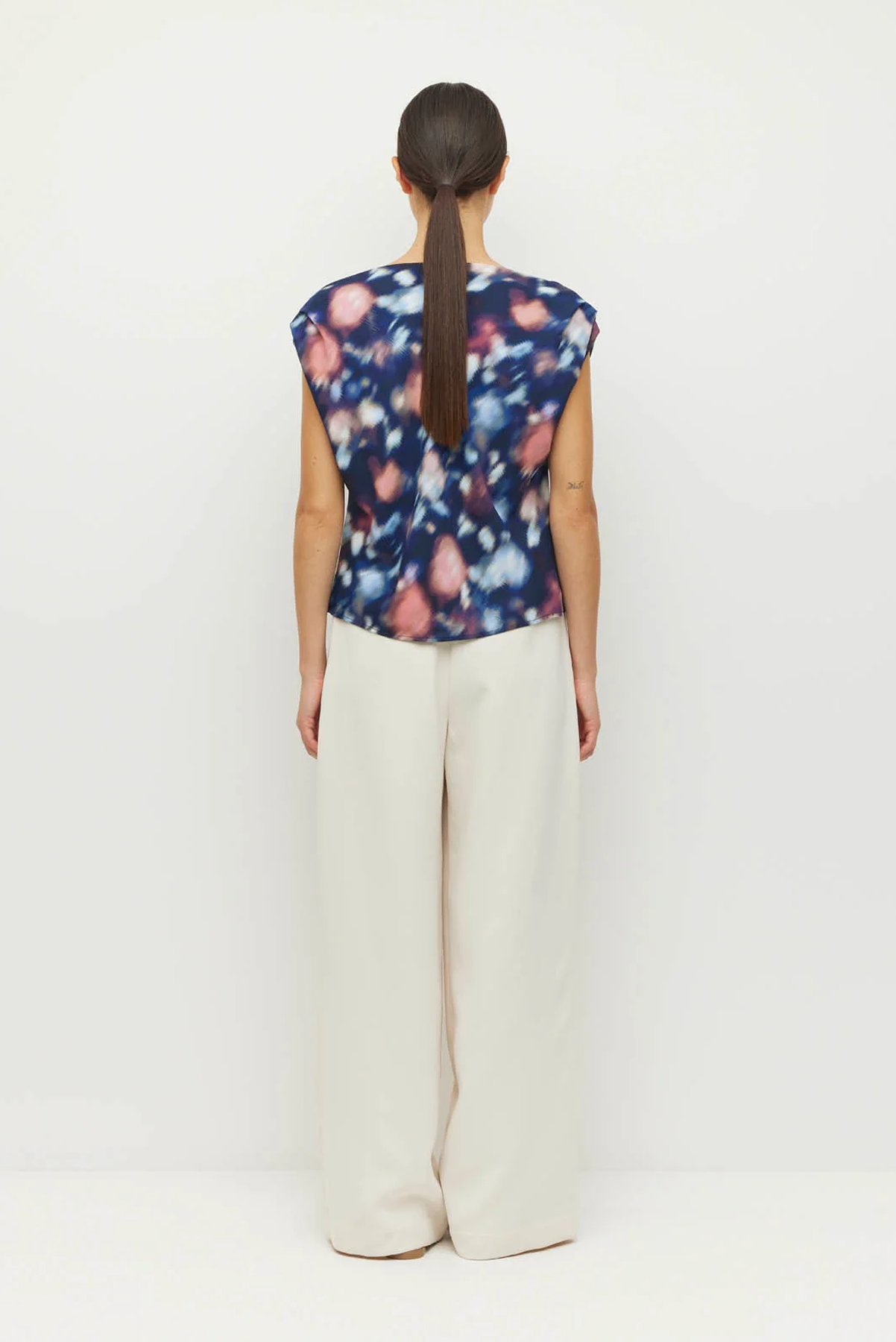 JULIETTE HOGAN MONACO TOP BLUE POLYESTER