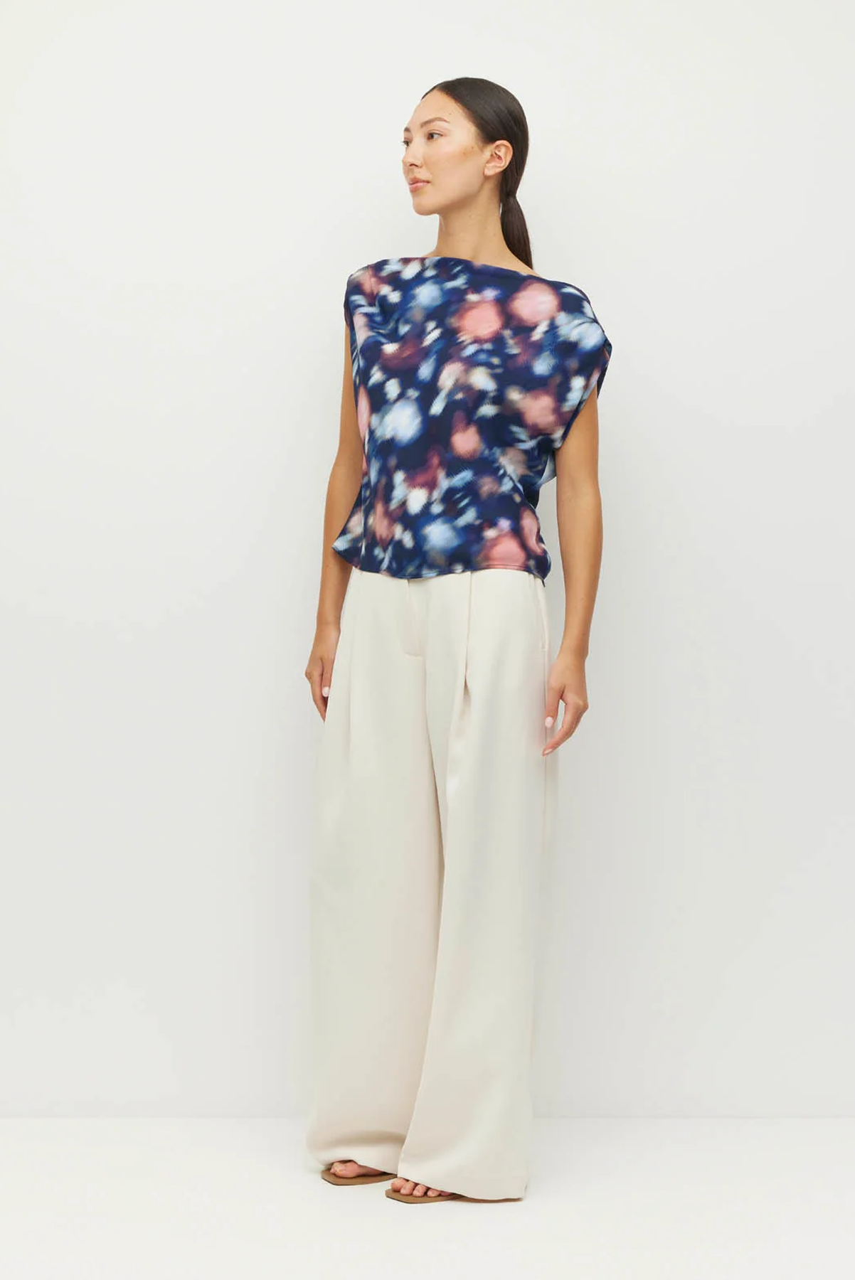 JULIETTE HOGAN MONACO TOP BLUE POLYESTER