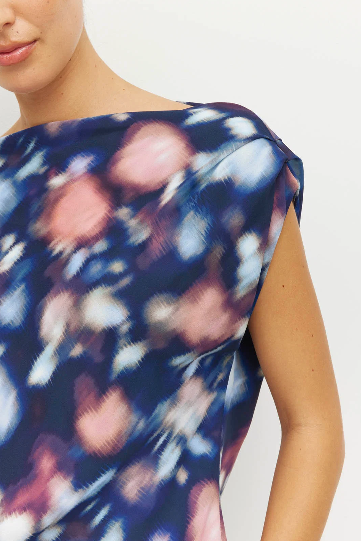 JULIETTE HOGAN MONACO TOP BLUE POLYESTER