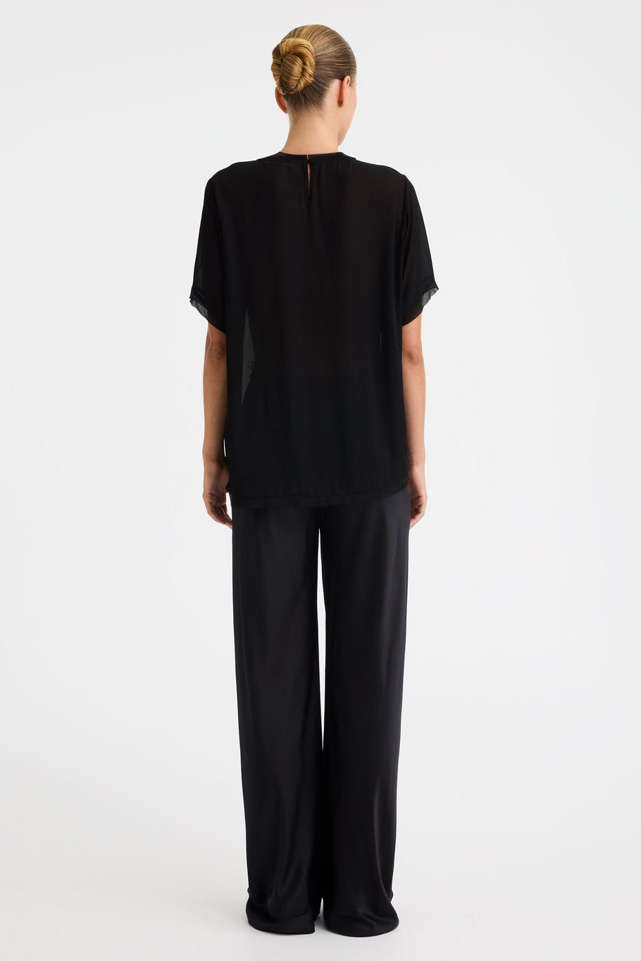 MORRSION SHORT SLEEVED LIZA TOP BLACK