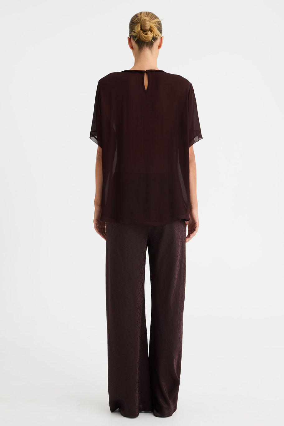 MORRSION SHORT SLEEVED LIZA TOP MAHOGANY